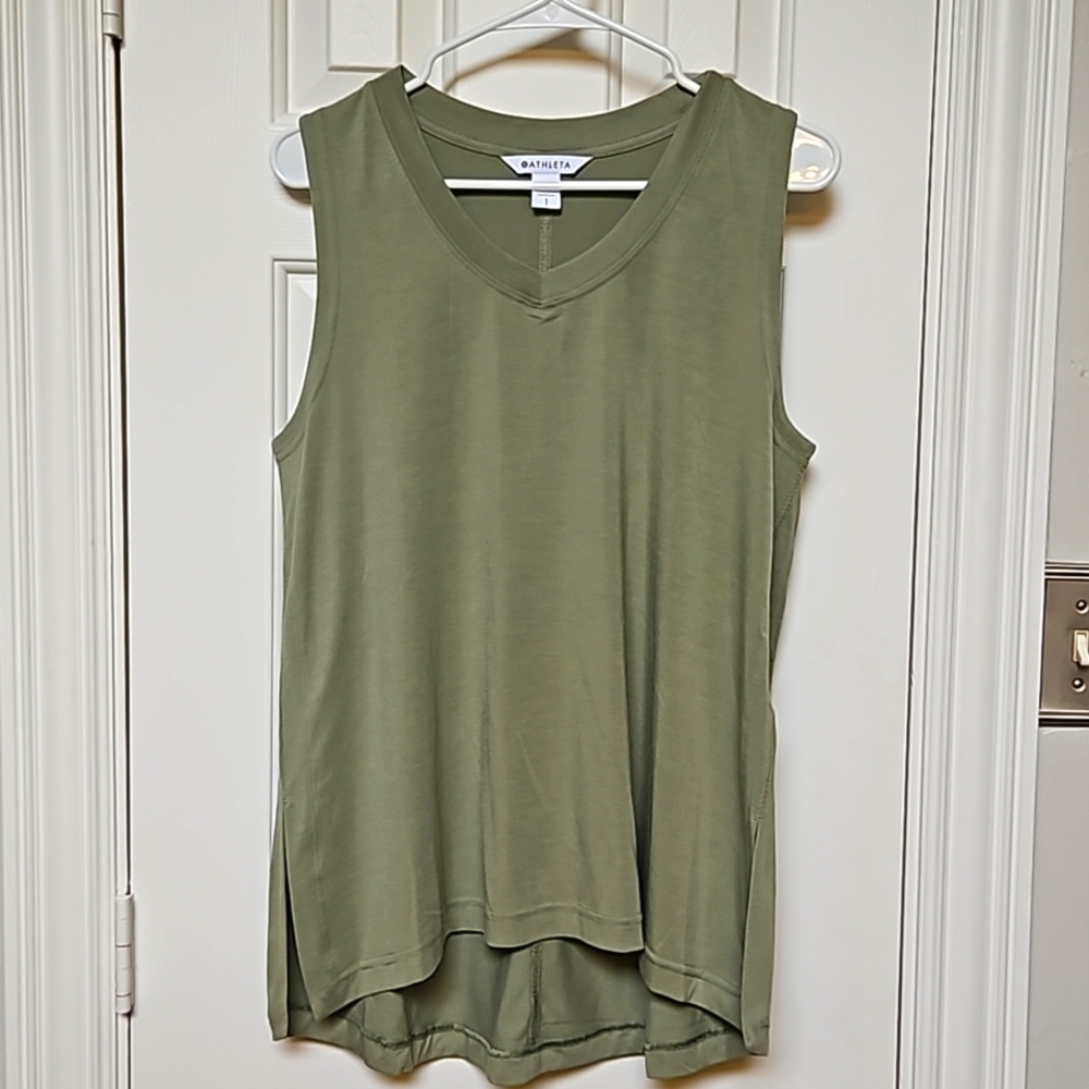 EUC Athleta Green Sleeveless Tank Sz Small